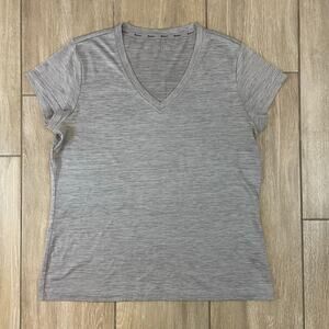 Ariat AriatTEK Performance V Neck Shirt Womens XL Gray Athletic Top